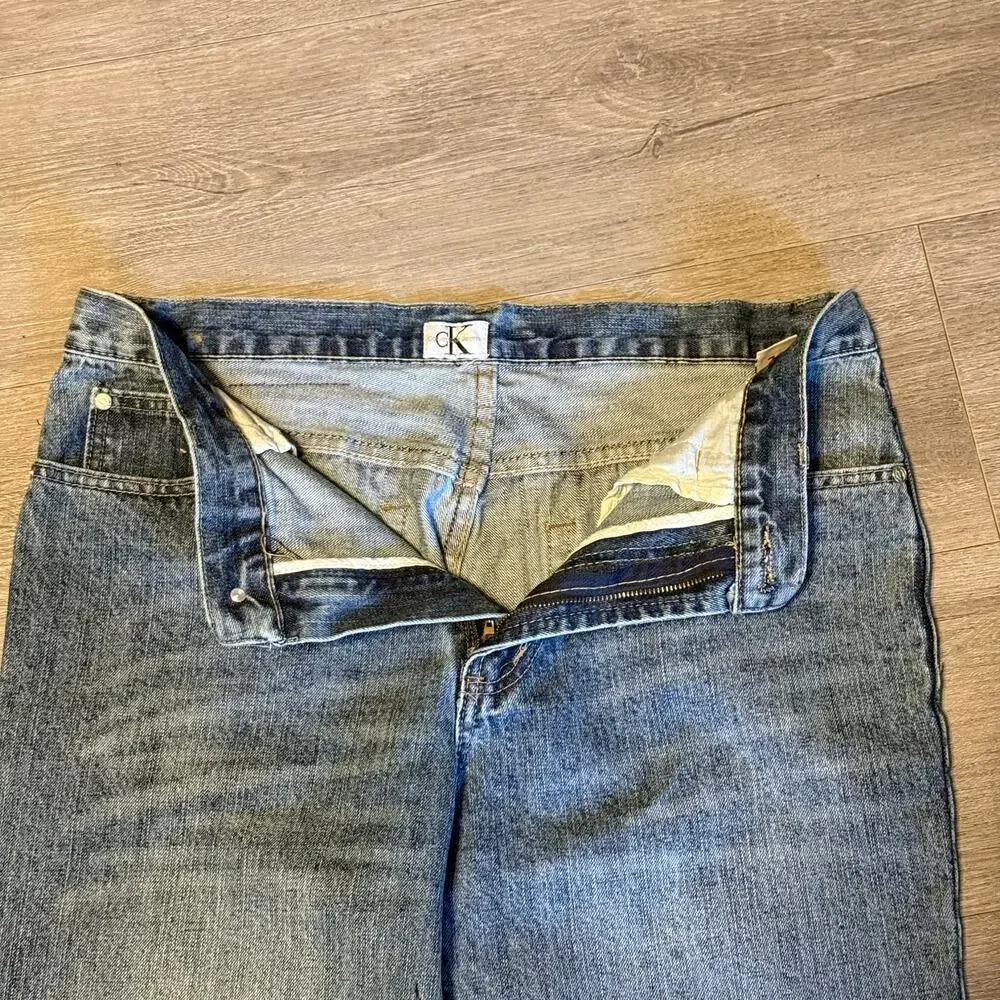 Vintage Calvin Klein Jeans Men’s Size 32 Straight Leg Blue Denim Pants Y2K 90s